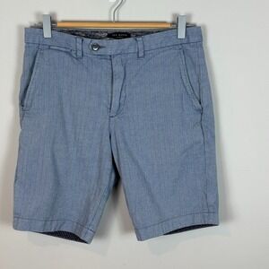Ted Baker Mens Alscot Chino Short Chambray Size 30R 100% Cotton Preppy Summer